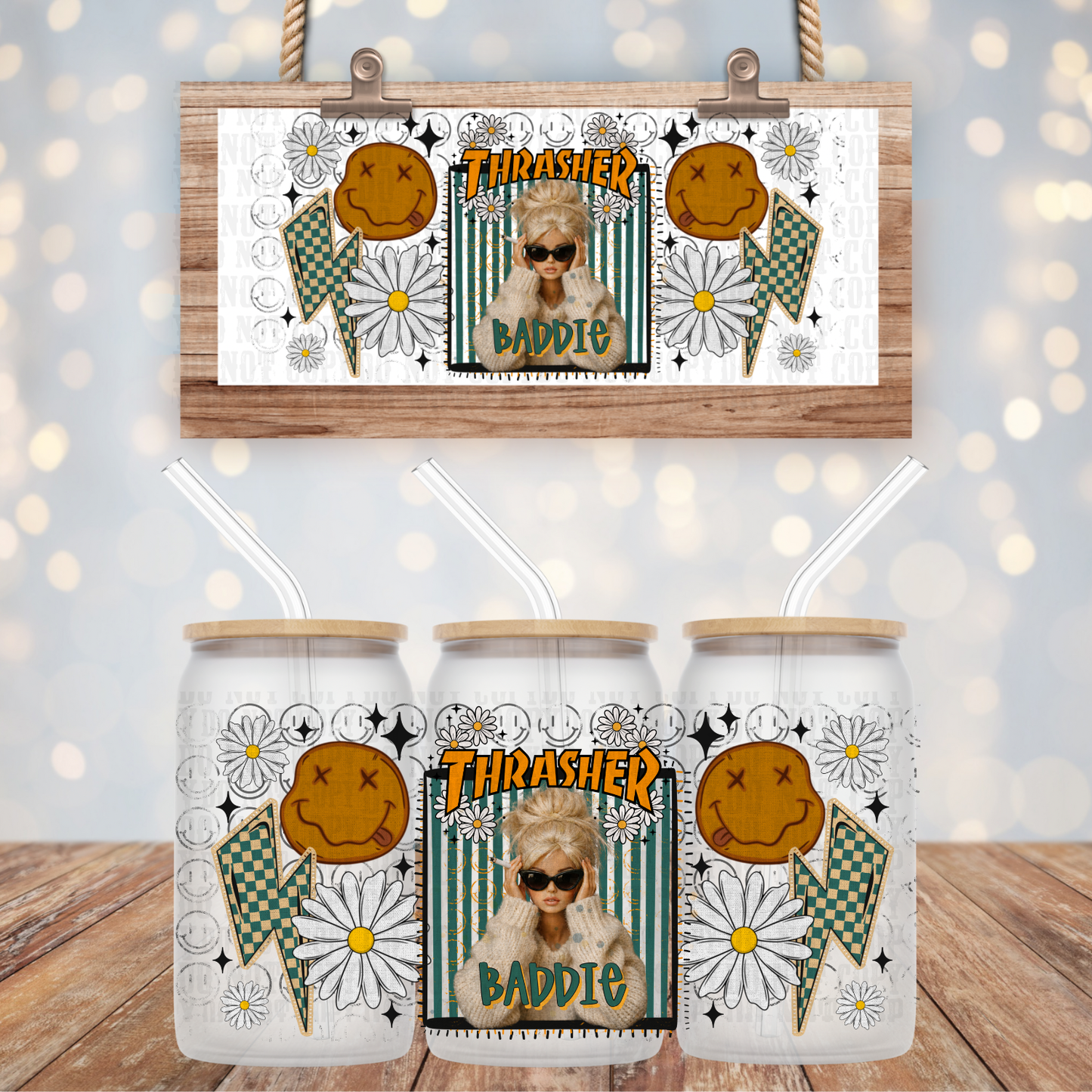 THRASHER BADDIE UV DTF CUP WRAP
