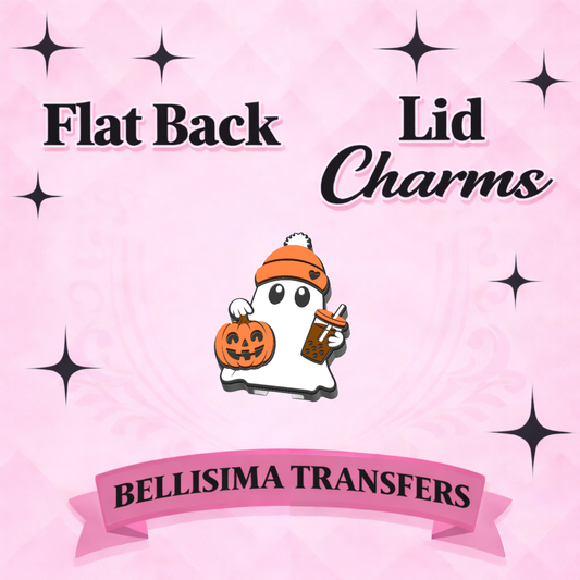 FALL GHOSTIE  Flat Back Lid Charms