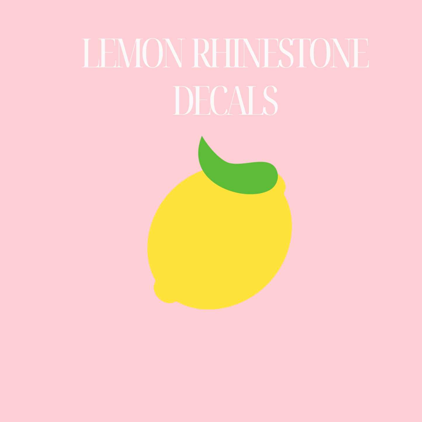 LEMON RHINESTONE LID DECAL