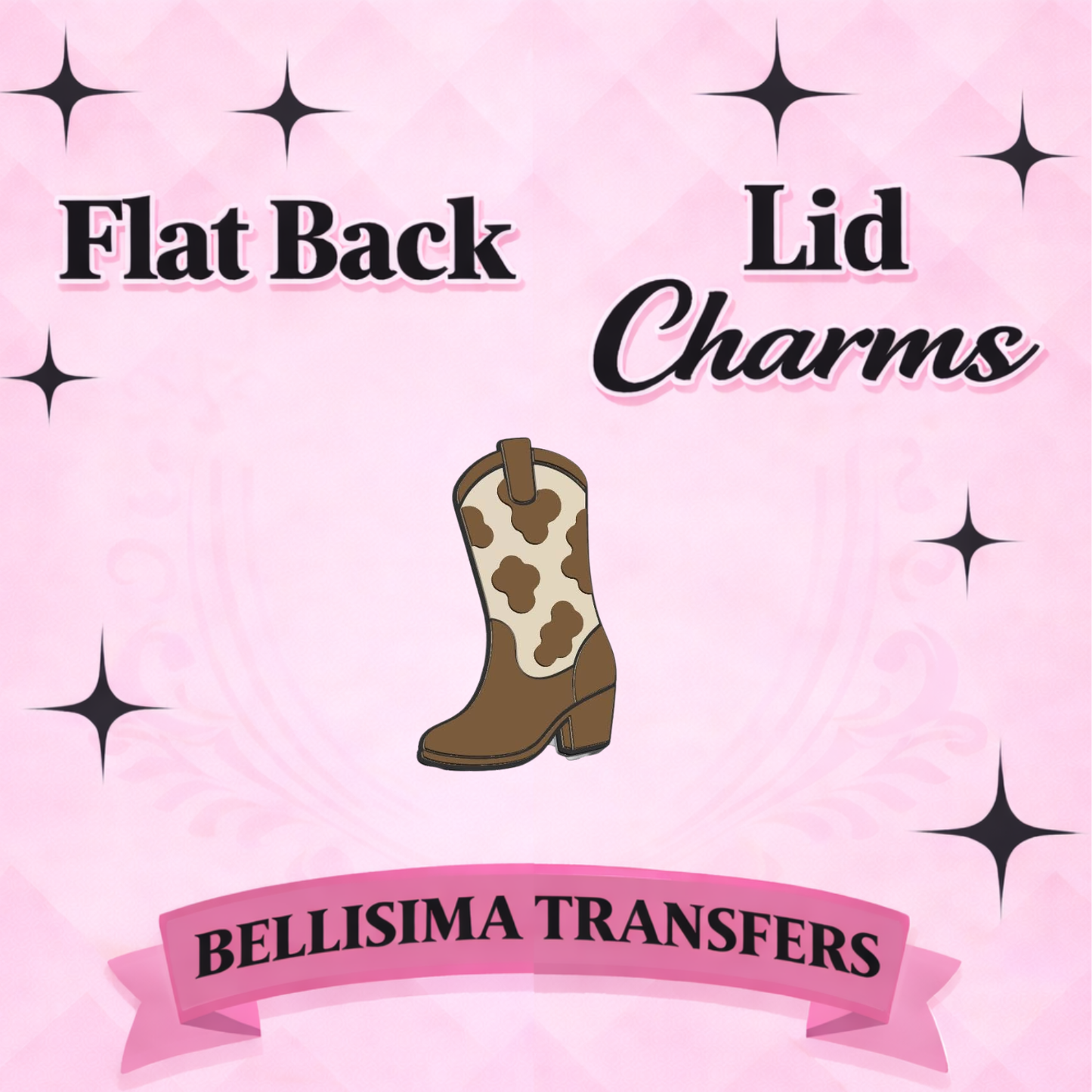 BOOT  Flat Back Lid Charms