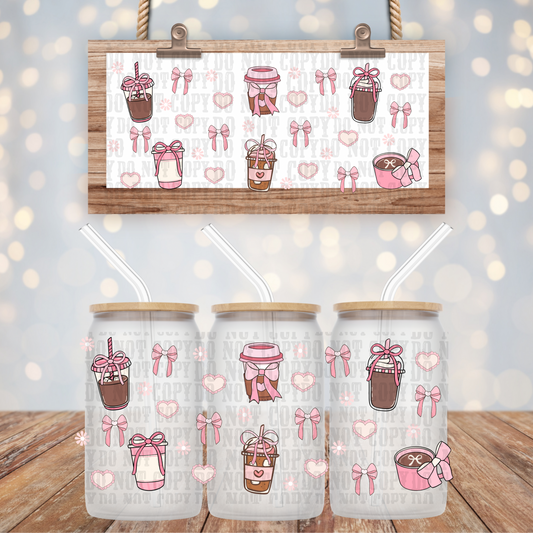 PINK COQUETTE COFFEE UV DTF WRAP - SHOP EXCLUSIVE BY KIKI CREATES