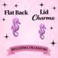 GLITTER SEAHORSE Flat Back Lid Charms