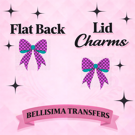 MERMAID BOW-Flat Back Lid Charms