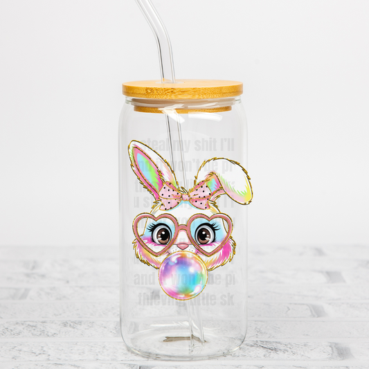 HOLOGRAPHIC BUBBLE BUNNY UV DTF DECAL