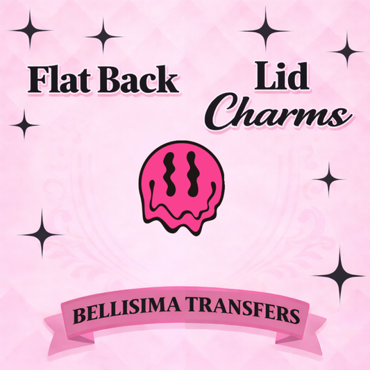 DRIPPY SMILEY Flat Back Lid Charms