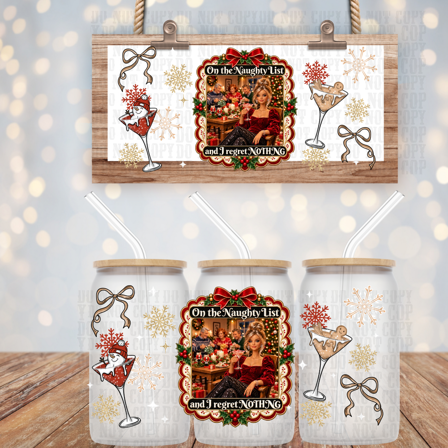 TIPSY DOLL  UV DTF CUP WRAP