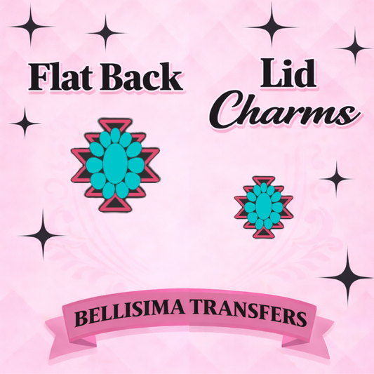 WESTERN CONCHO  Flat Back Lid Charms