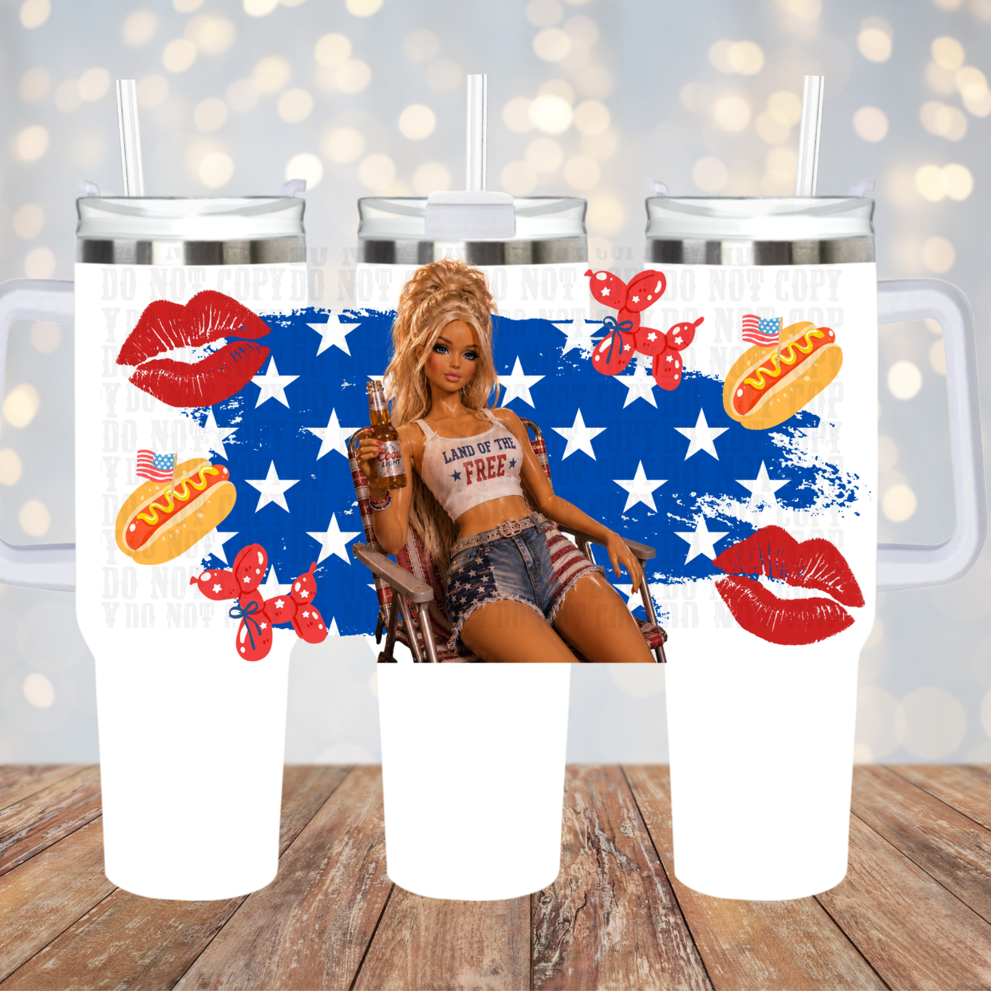 40oz HOT DOG BARBS BUNDLE UV DTF CUP WRAP-Shop Exclusive by Ciera