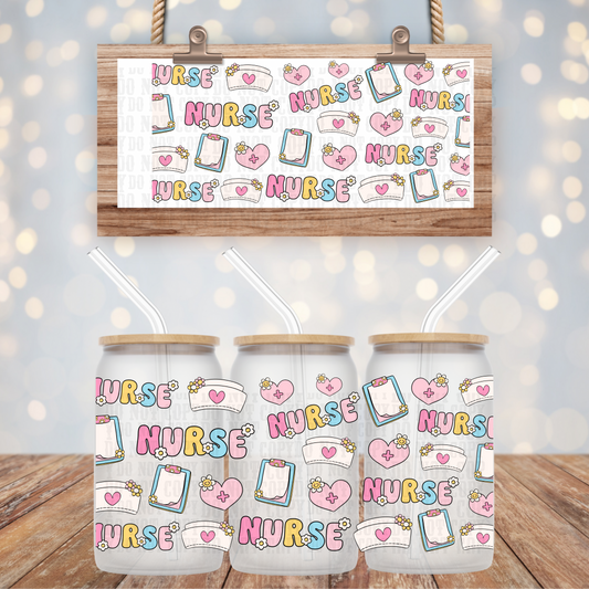 CUTESY NURSE UV DTF CUP WRAP