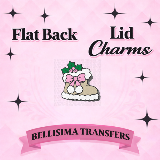 HOLIDAY BOOT  FLAT BACK CHARM
