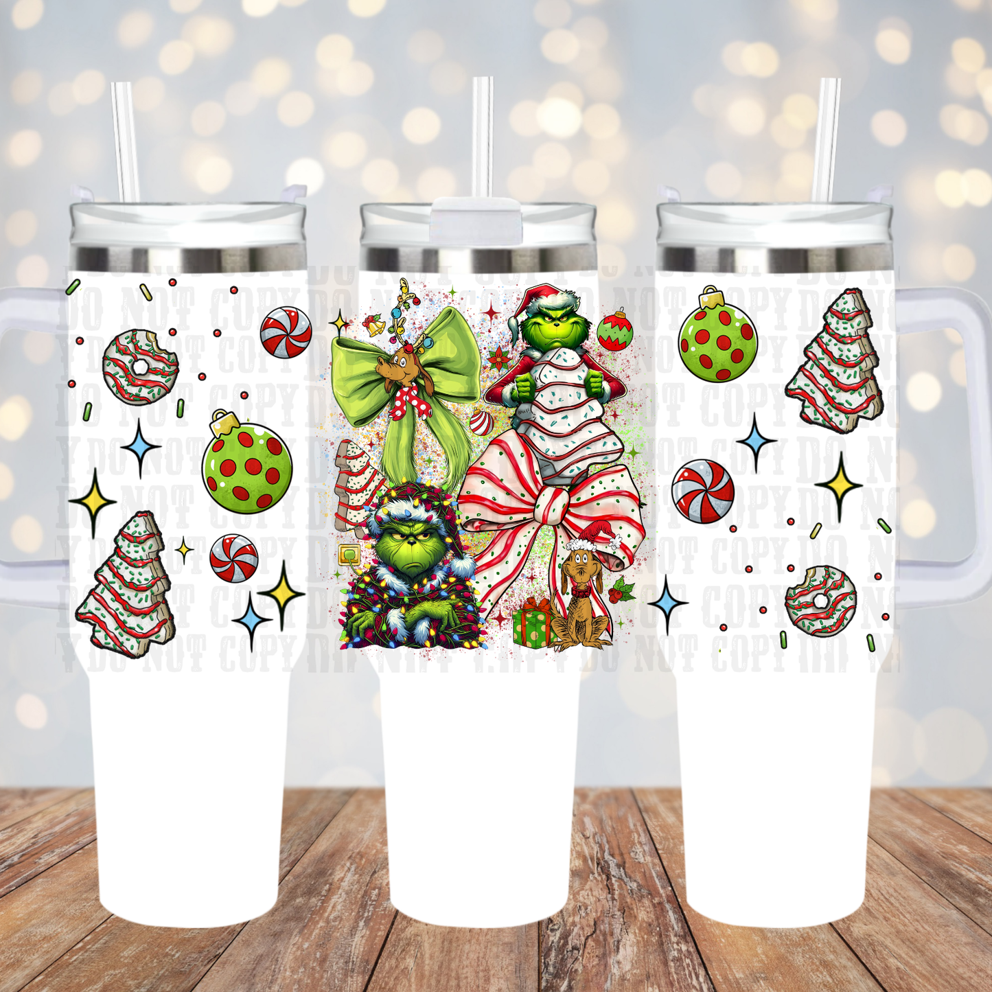 40oz GRUMPY TREE SNACK UV DTF CUP WRAP