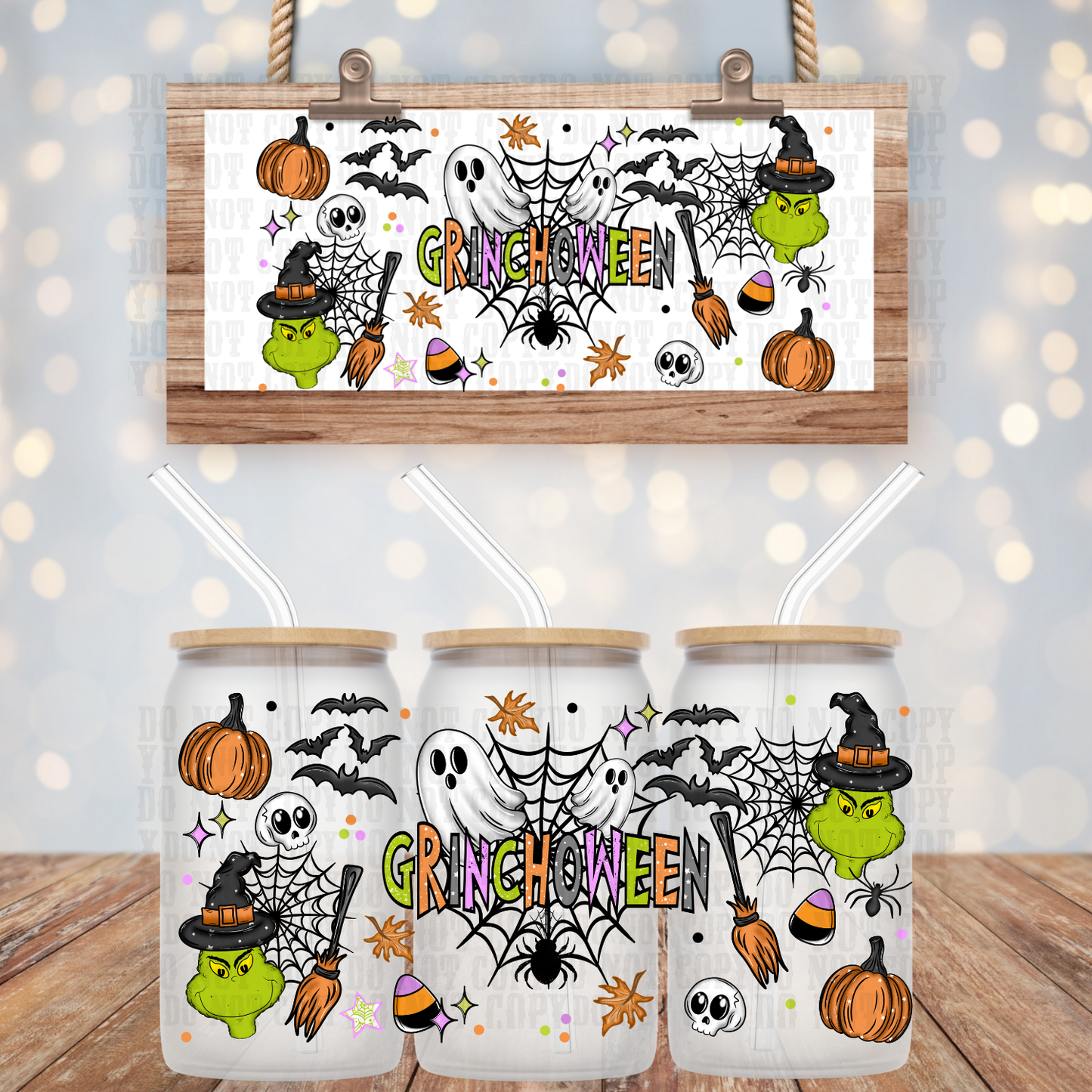 GRUMP-O-WEEN UV DTF CUP WRAP