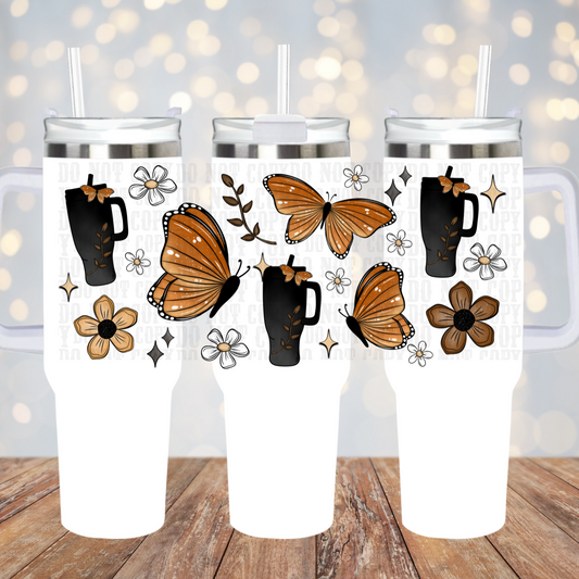 40oz FALL STANLEY BUTTERFLY UV DTF CUP WRAP