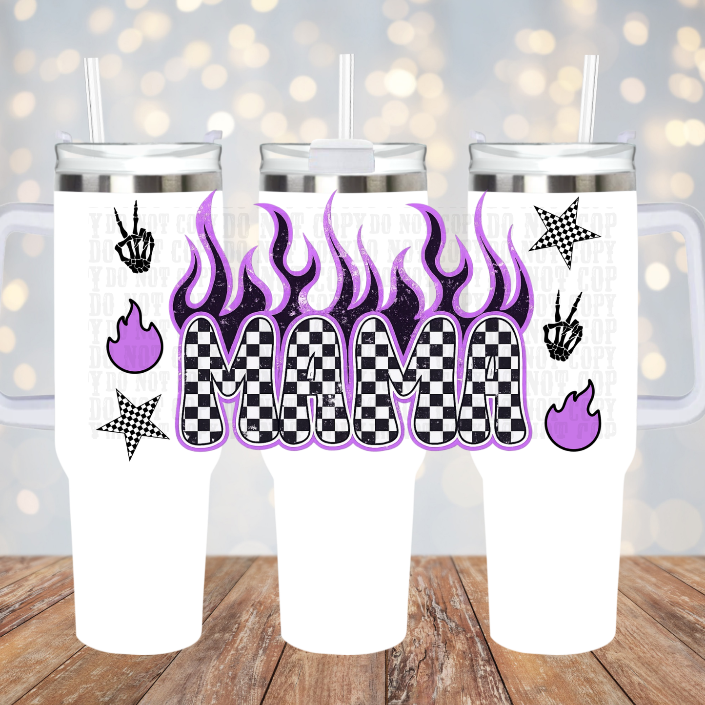 40oz NEON MAMA BUNDLE UV DTF Cup Wrap - SHOP EXCLUSIVE BY CIERRA