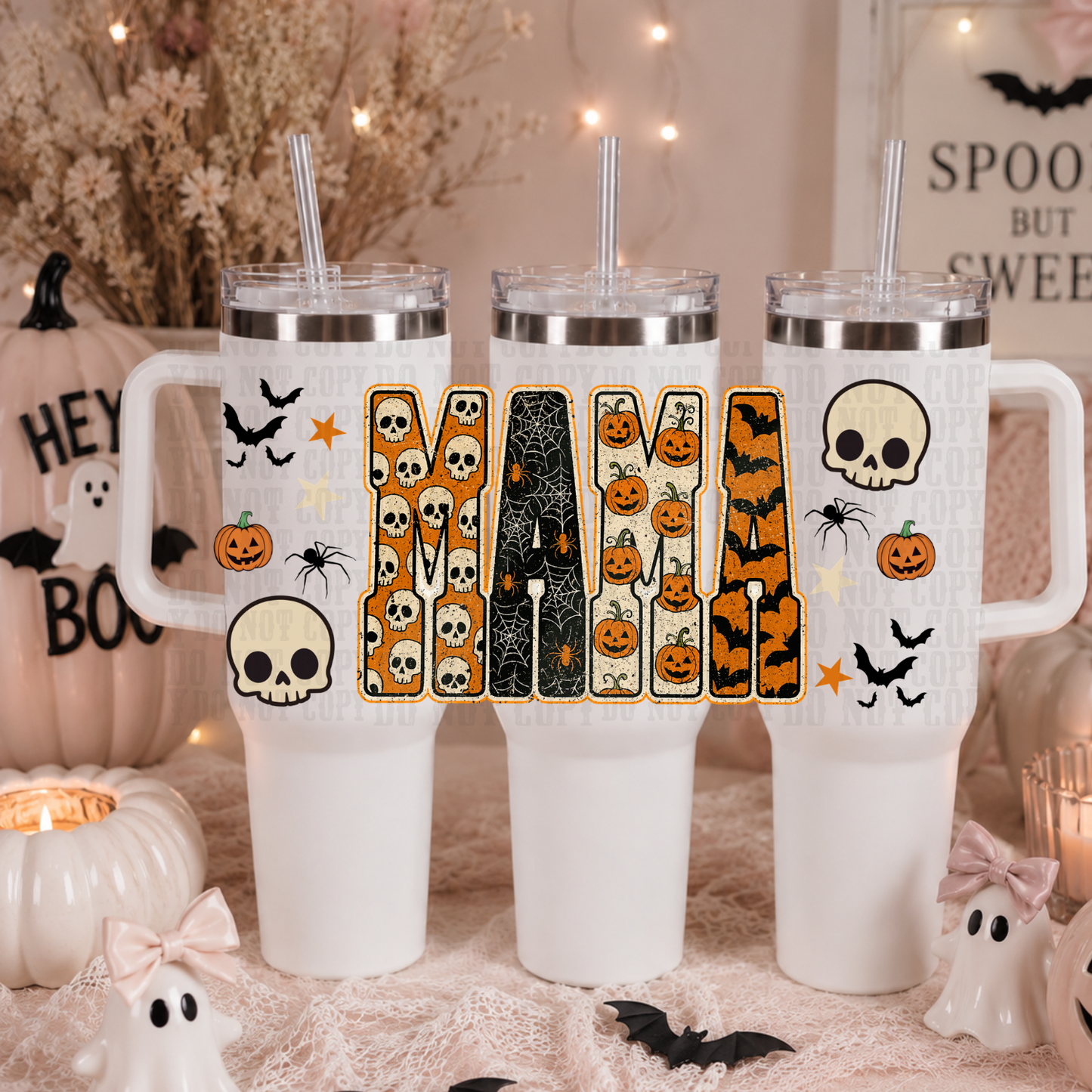40oz FALL SPOOKY MAMA UV DTF CUP WRAP - SHOP EXCLUSIVE BY CIERA
