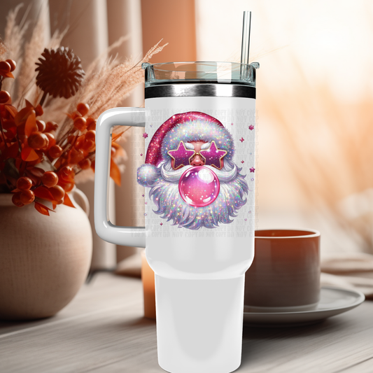 40oz SANTA BUBBLE UV DTF DECAL