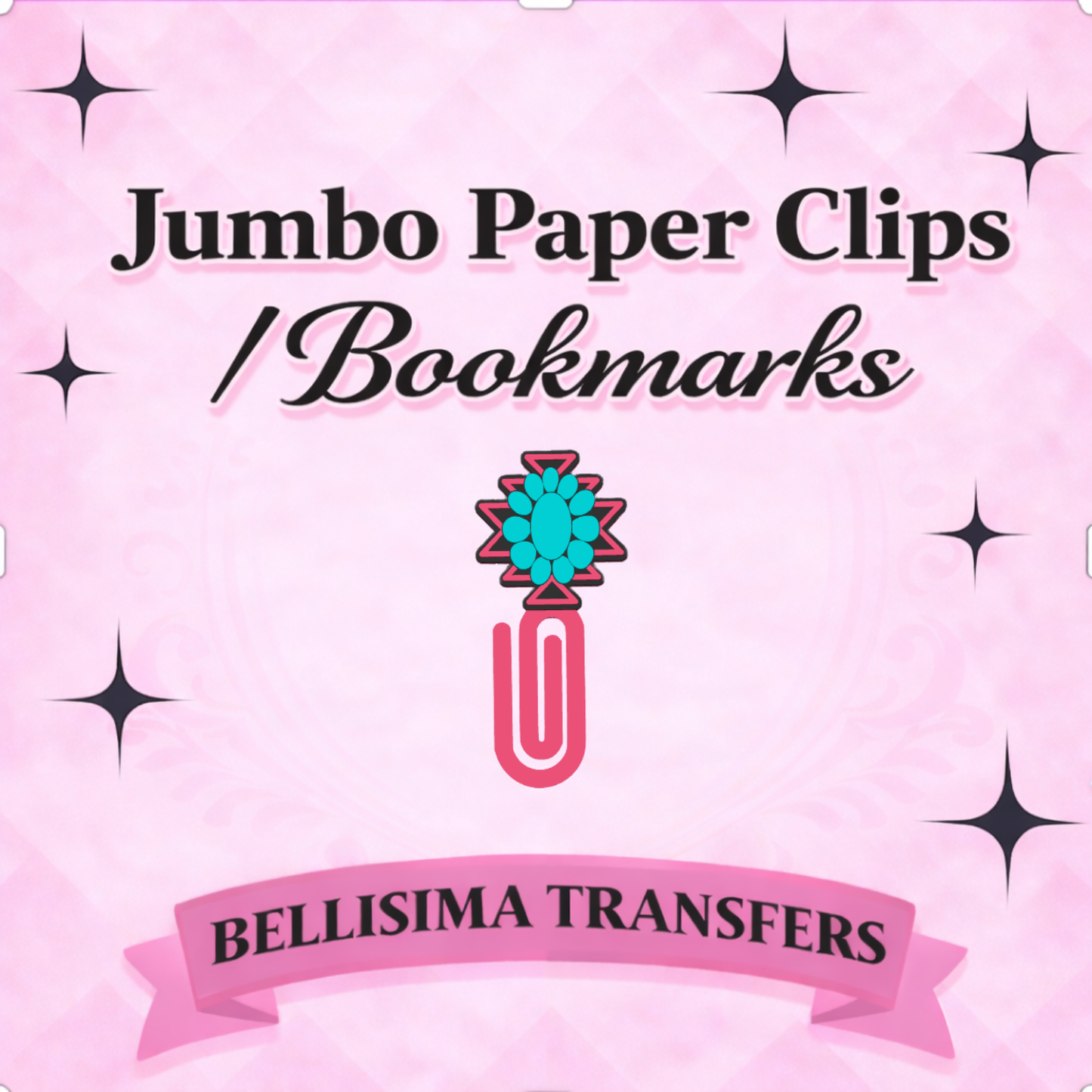 WESTERN CONCHA   Jumbo Paperclip Bookmark | Cute Checkered Planner Clip