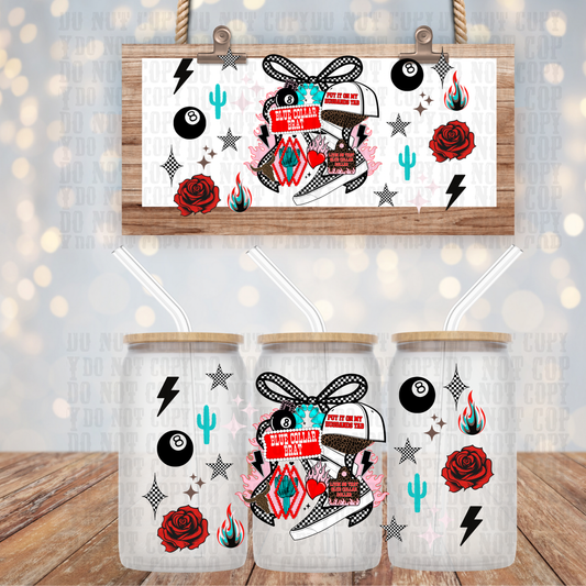 BLUE COLLAR BRAT UV DTF CUP WRAP - SHOP EXCLUSIVE BY CIERRA