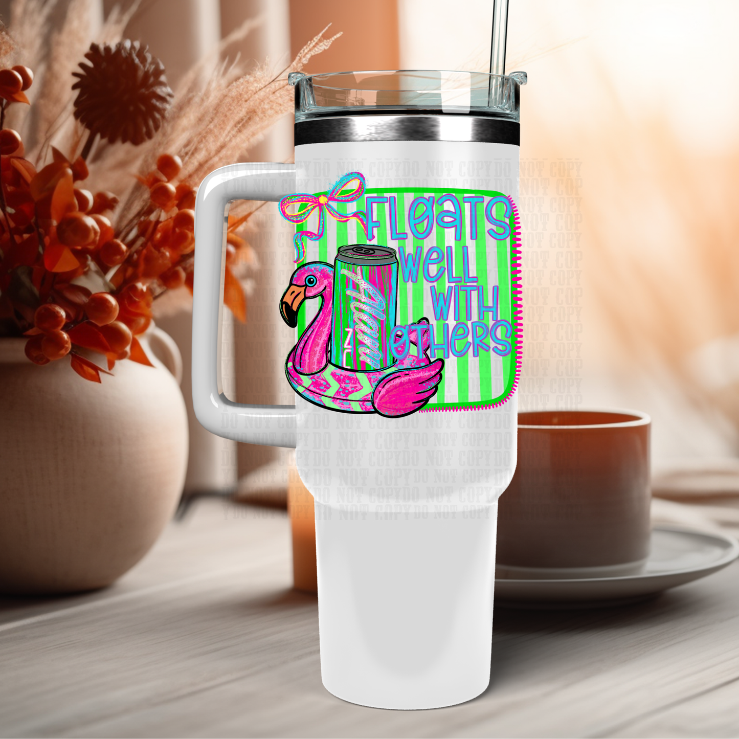 40oz FLOATS WELL WITH OTHERS UV DTF Cup Decal