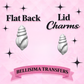 GLITTER SHELL Flat Back Lid Charms
