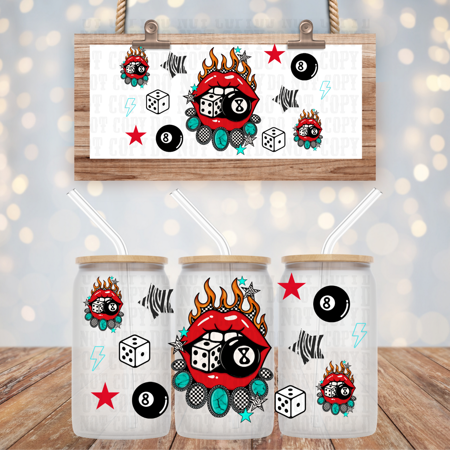 WESTERN LIPS  UV DTF CUP WRAP - SHOP EXCLUSIVE BY CIERA