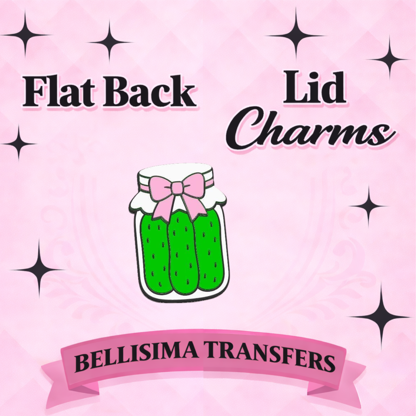 PICKLE JAR Flat Back Lid Charms