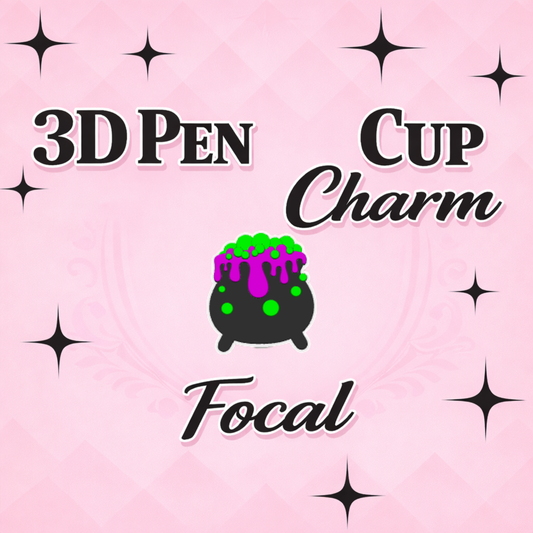 CAULDRON Focal  for Pen & Cup Charms -Interchangeable Decorative Pen Toppers