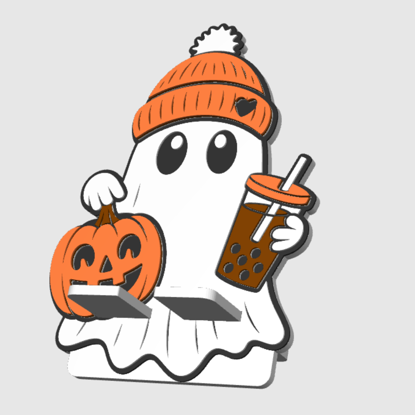 FALL  GHOST Phone Holder | Cute 3D Printed Desk Stand