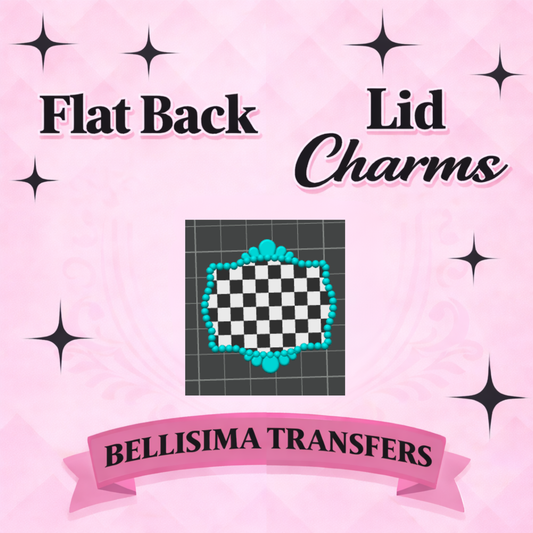 TURQOUISE CHECKER Back Lid Charms