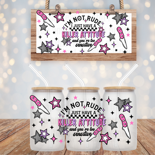 KILLER ATTITUDE UV DTF CUP WRAP