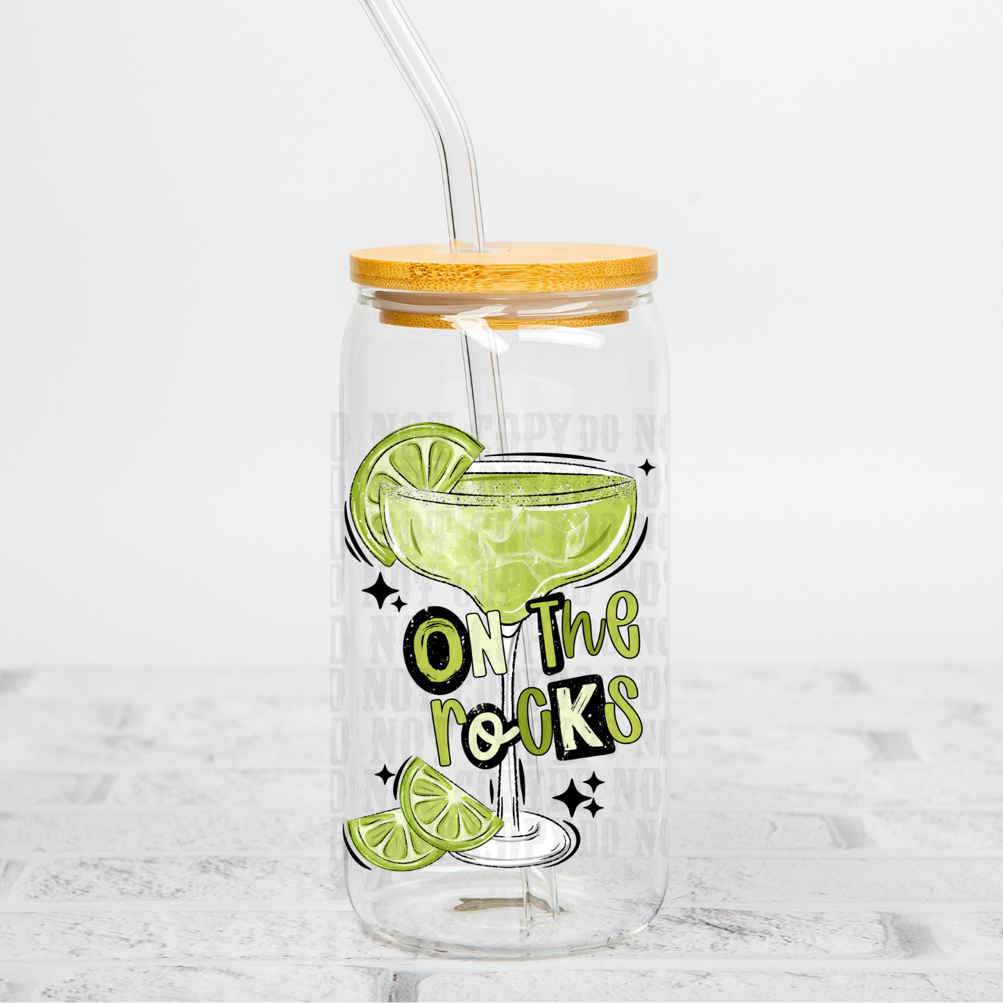 ON THE ROCKS UV DTF DECAL