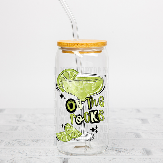 ON THE ROCKS UV DTF DECAL