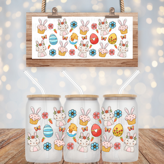 RETRO BUNNY- UV DTF CUP WRAP