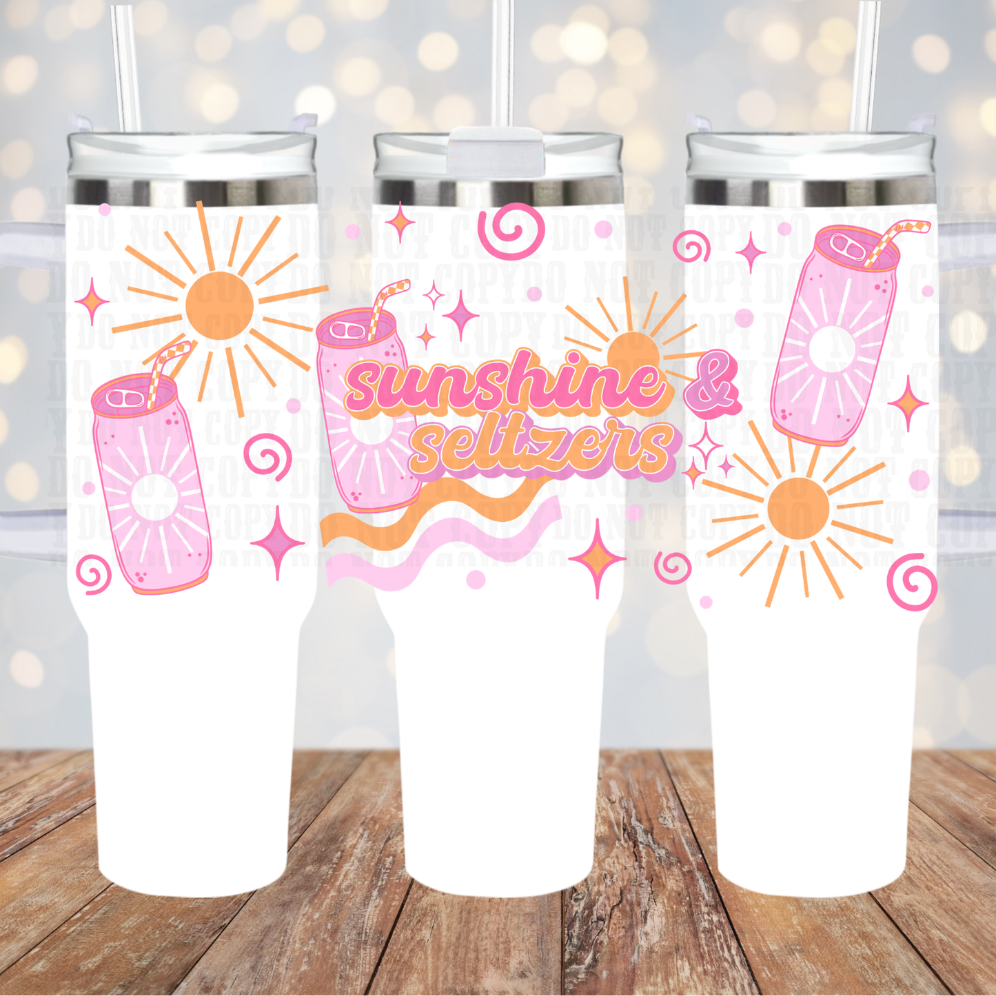 40oz SUMMER SELZTERS UV DTF Cup Wrap