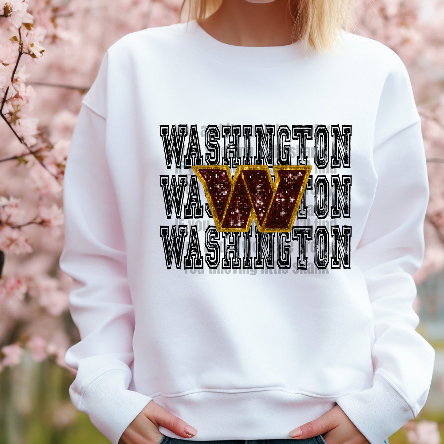 STACKED WA  FAUX RHINESTONE DTF