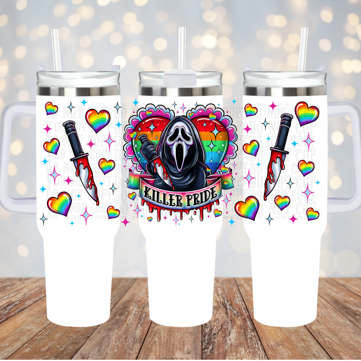 40oz HORROR PRIDE BUNDLE UV DTF CUP WRAP