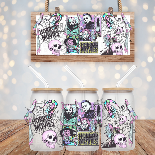 MEAN BOYS HORROR MOVIES UV DTF CUP WRAP