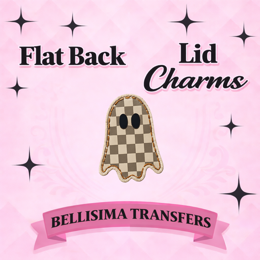 CHECKER GHOSTY Flat Back Lid Charms