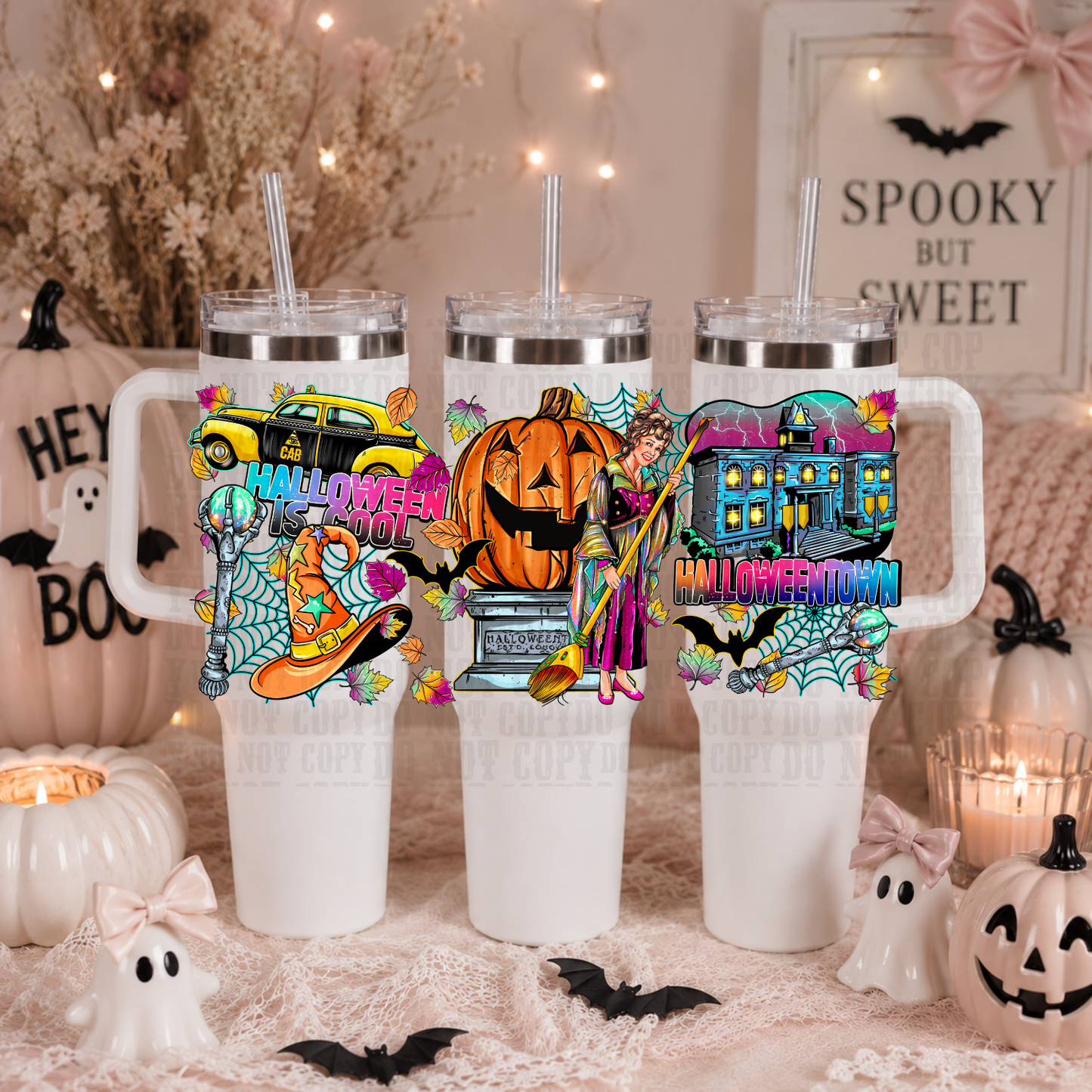 40oz HALLOWEEN TOWN UV DTF CUP WRAP