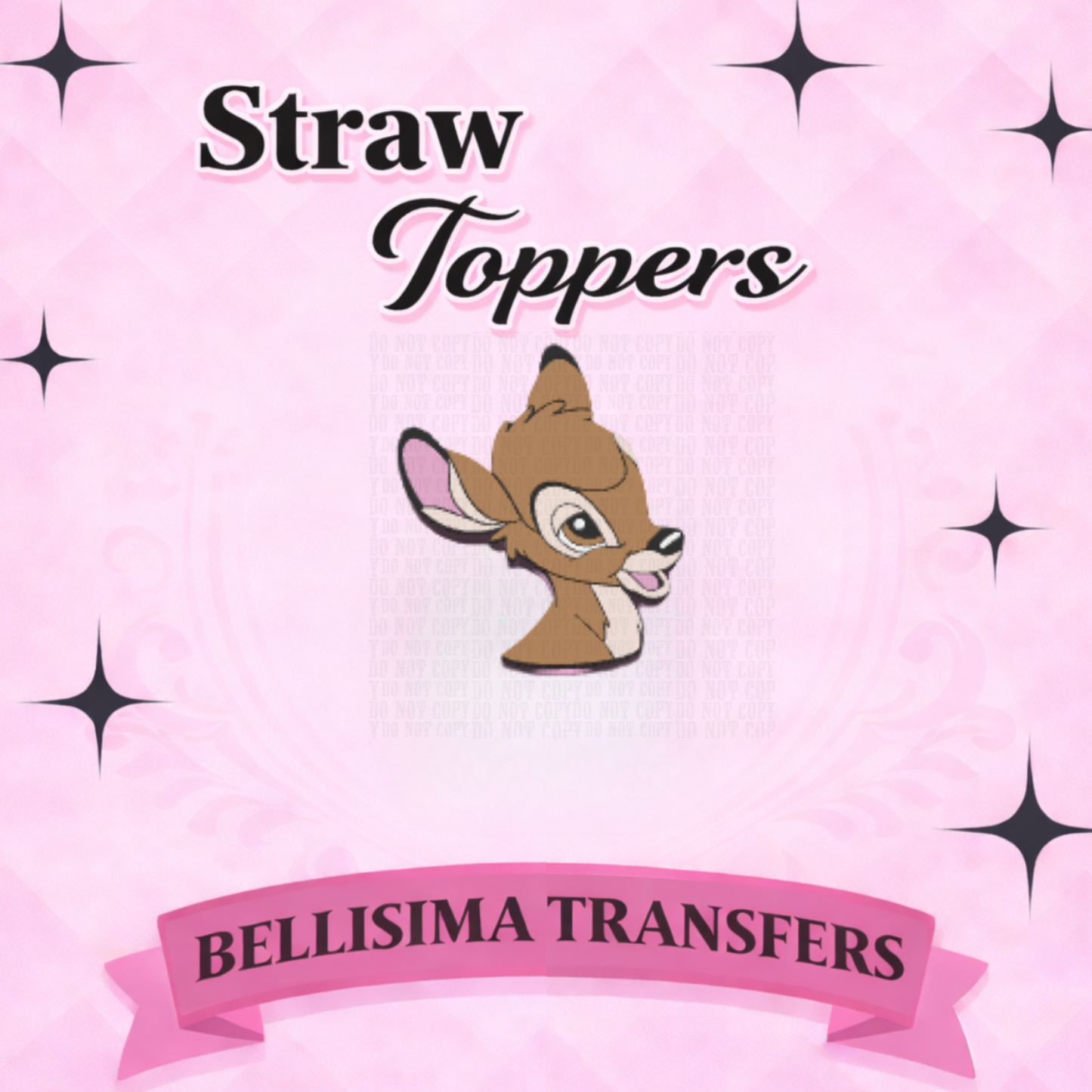 Baby Deer  Straw Topper – 3D Printed Tumbler Accessory | Standard or Stanley