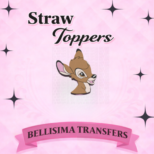 Baby Deer Straw Topper – 3D Printed Tumbler Accessory | Standard or Stanley