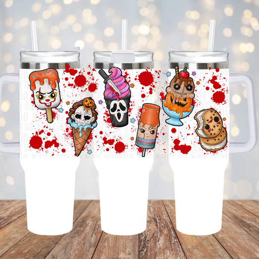 40oz HORROR ICE CREAM POPS UV DTF CUP WRAP