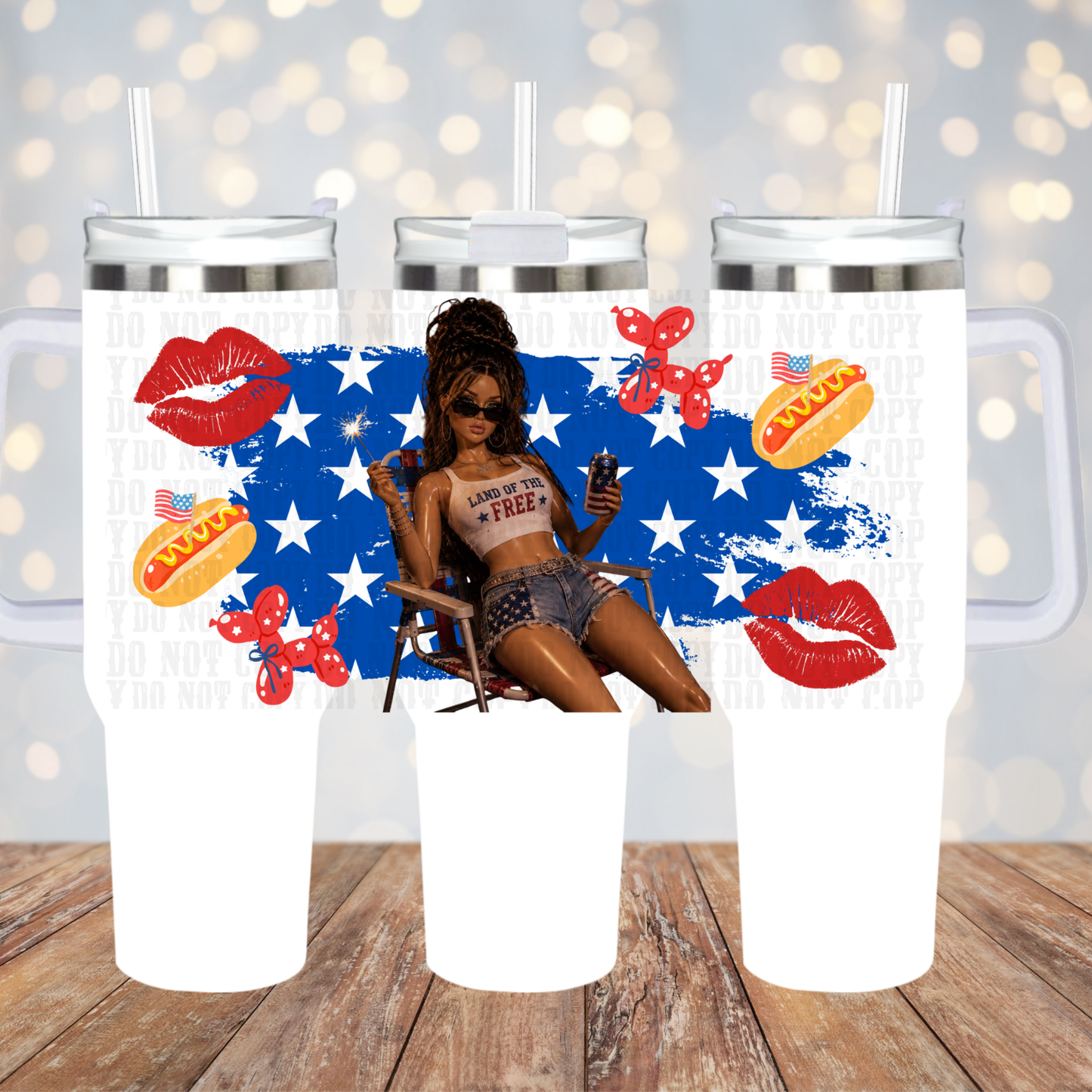 40oz HOT DOG BARBS BUNDLE UV DTF CUP WRAP-Shop Exclusive by Ciera
