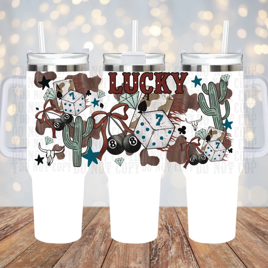 40oz LUCKY UV DTF Cup Wrap