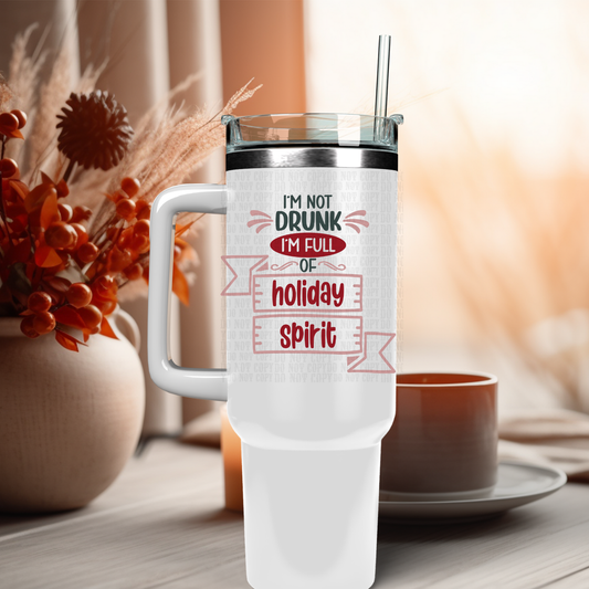 40oz FULL OF HOLIDAY SPIRITS UV DTF DECAL