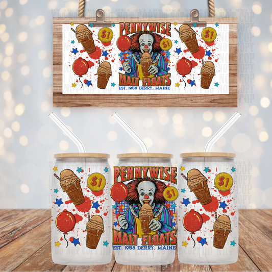 PENNY FLOAT MALT SHOP UV DTF CUP WRAP