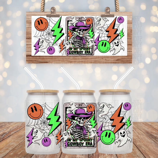 SKELLY COWBOY ERA  UV DTF CUP WRAP