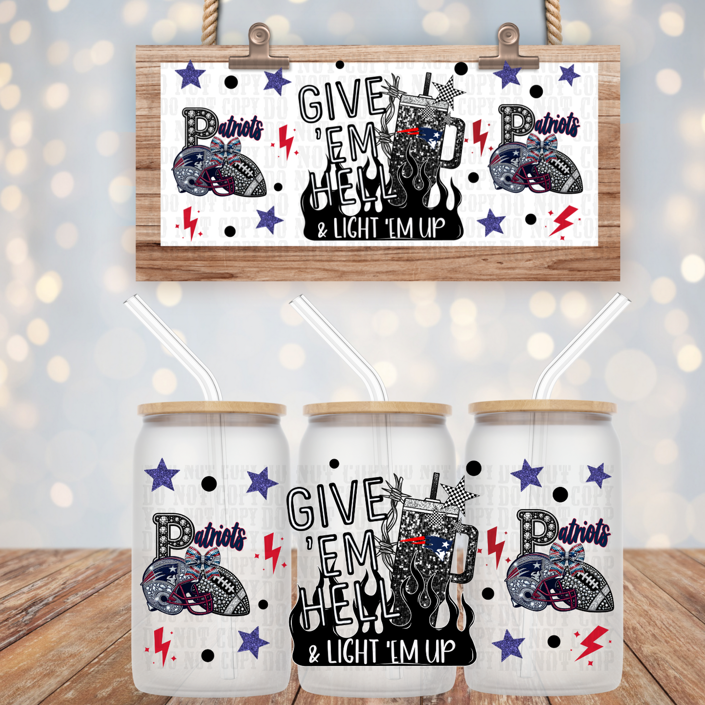 Wildcard Football Bundle UV DTF CUP WRAP