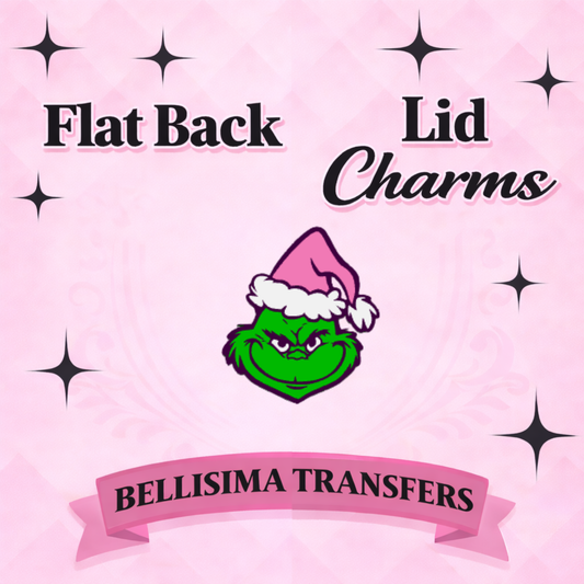 PINK GRUMPY CHRISTMAS FLAT BACK CHARM