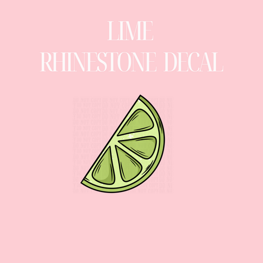 LIME RHINESTONE LID DECAL